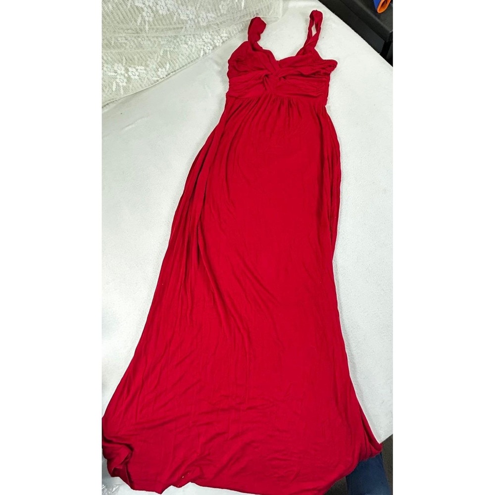 Charming Charlie Maxi Dress Womens Small Red Romantic Cherry Girl Bohemian